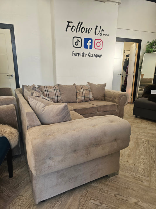 Beige Corner Verona Sofa @