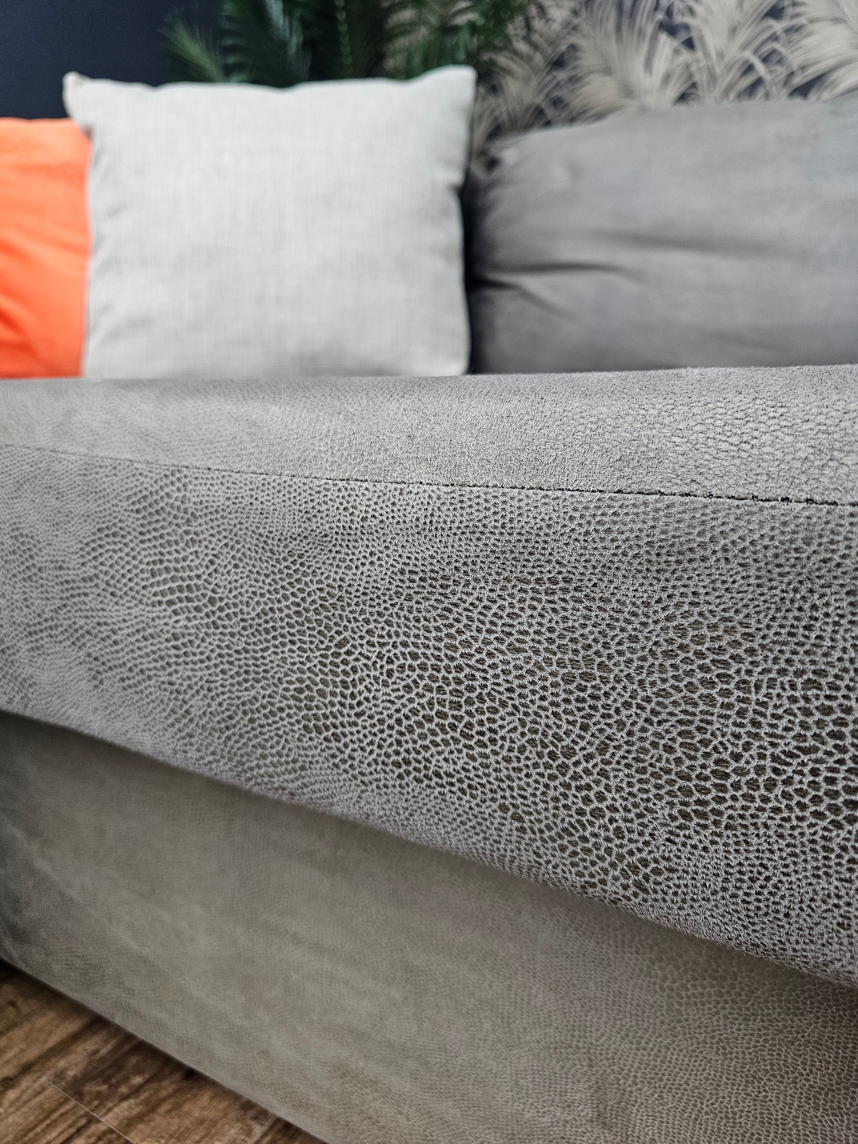 Grey Fabric 3 Seater Sofa