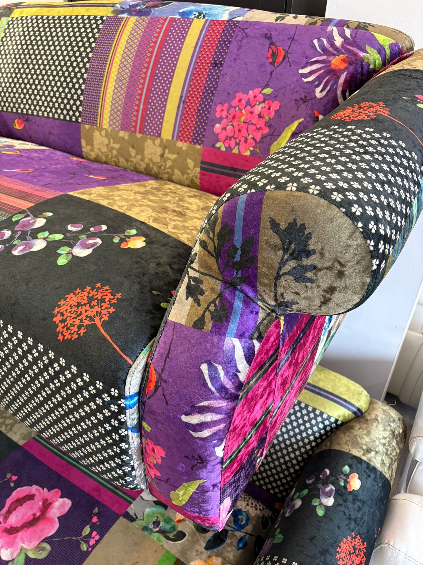 Multicoloured Patchwork 3&2 Seater Sofas #