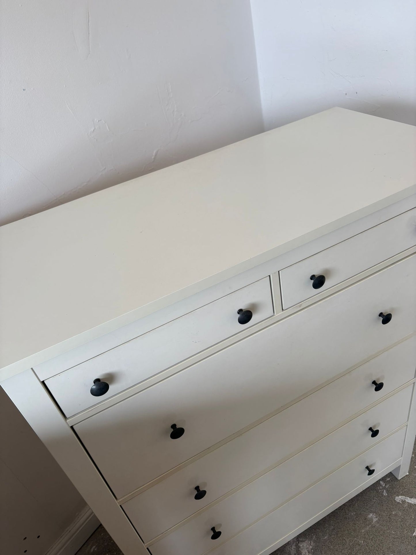 Ikea Hemnes White Gloss 6 Drawer Chest A