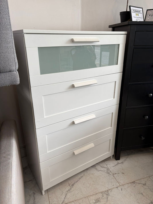 Ikea Brimnes White 4 Drawer Chest T