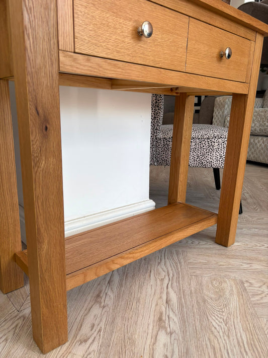 Oak World Console Table 80cm width #
