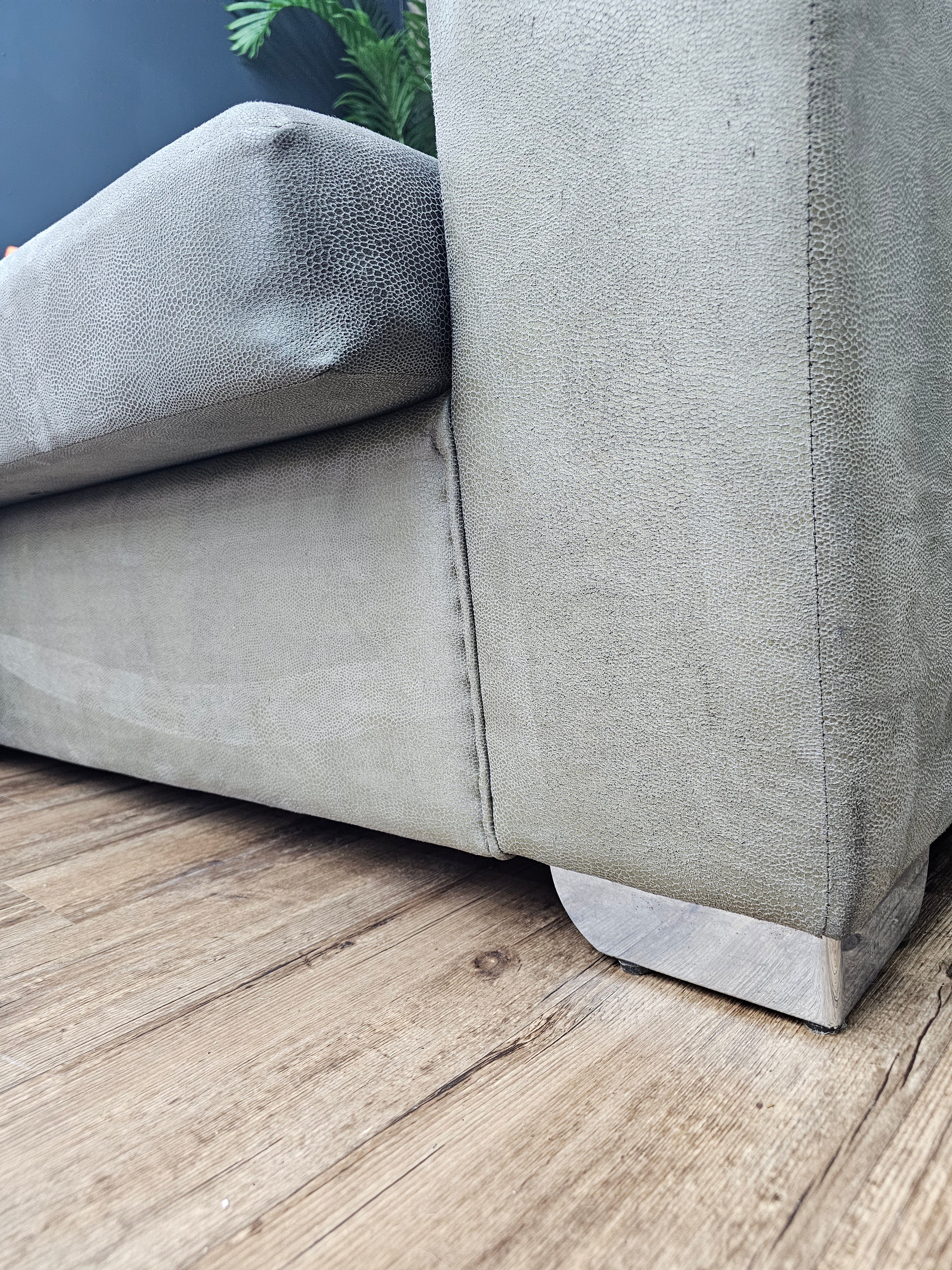 Grey Fabric 3 Seater Sofa