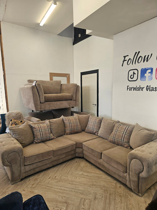 Beige Corner Verona Sofa @