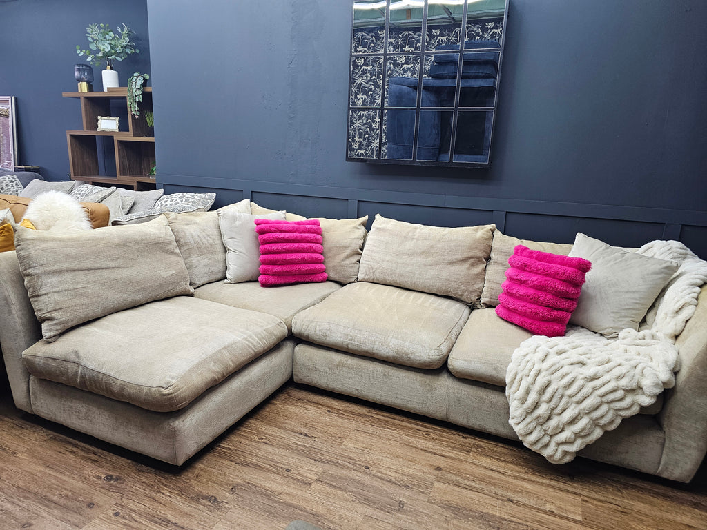 Champagne Left & Right Hand Corner Sofa