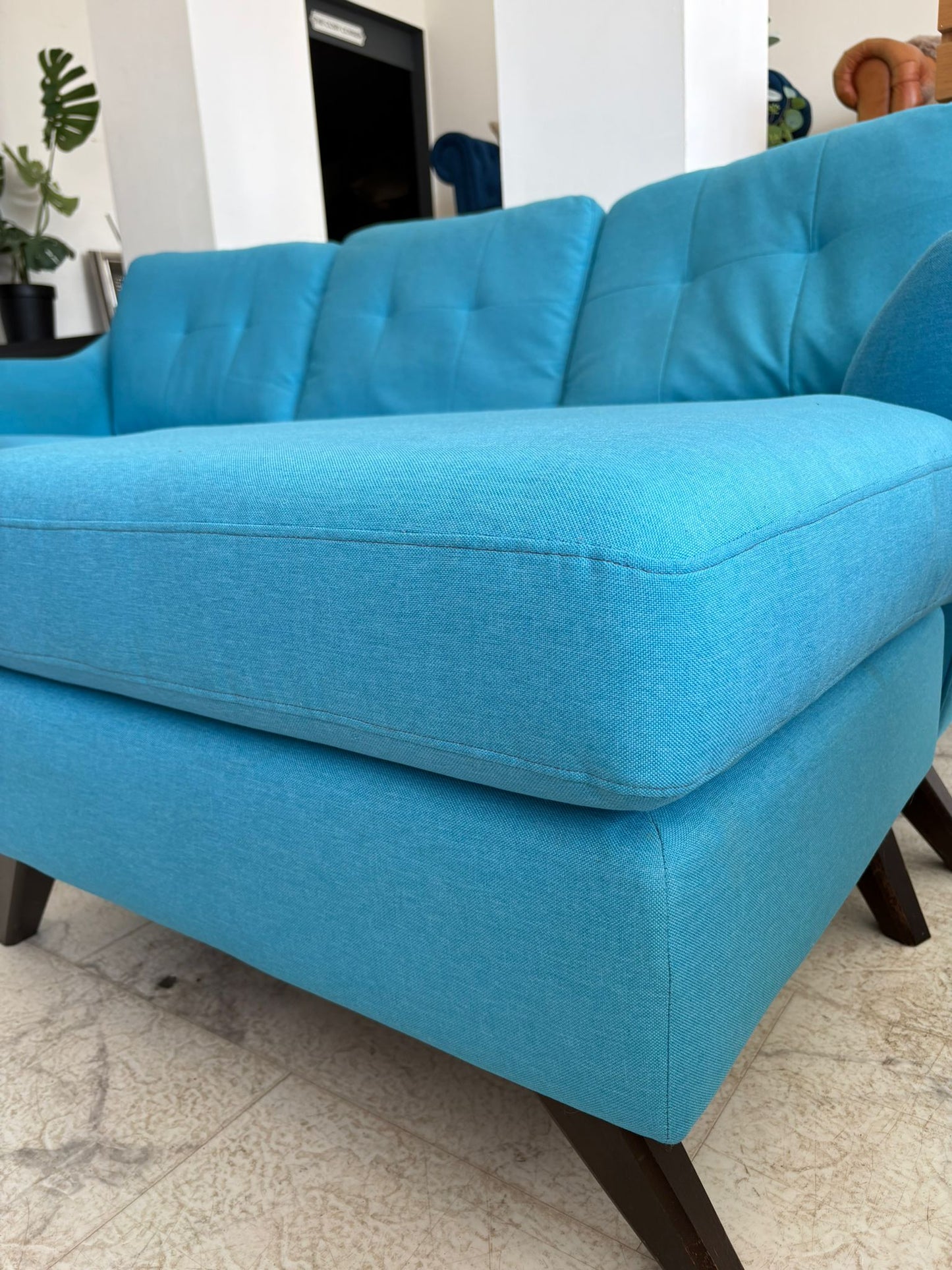 DFS Tropicana Corner Sofa in Ocean Blue (Left & Right Hand Chaise)