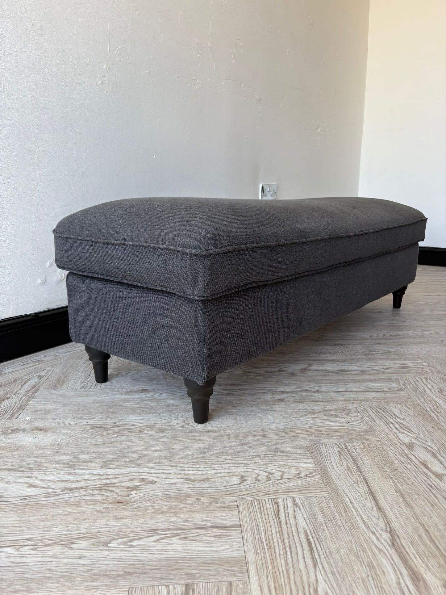 Ikea Esseboda Large Grey Bench Footstool with Storage @