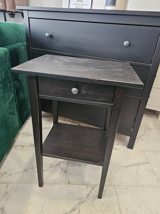 Ikea Hemnes Nightstand 1 Drawer Chest in Brown/Black (scratch hence lower price) A