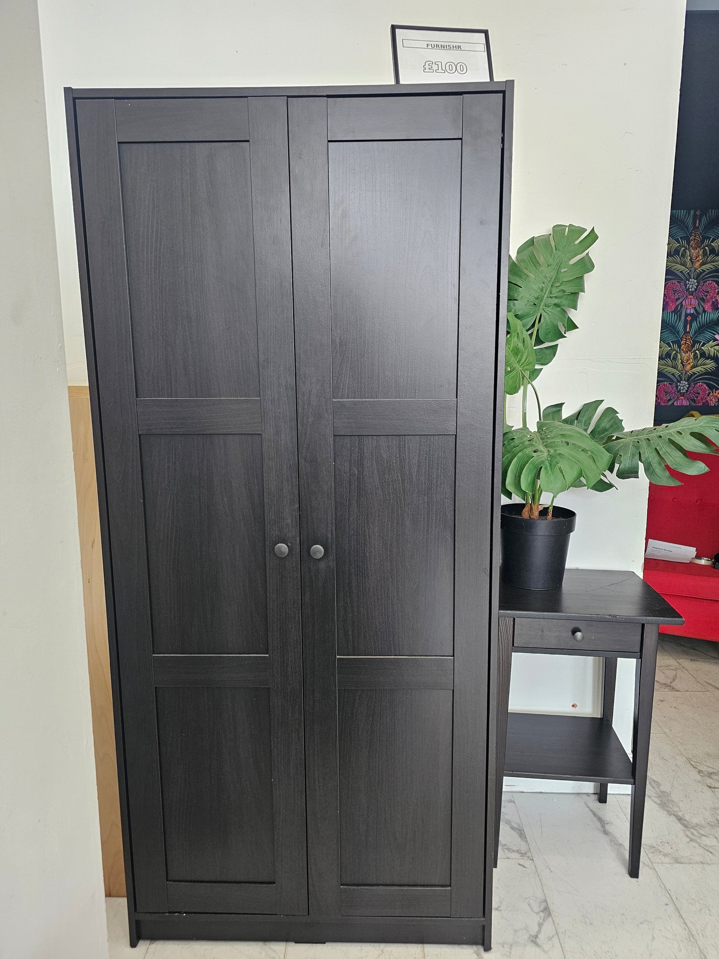 Ikea Rakkestad Black/Brown Wardrobe A