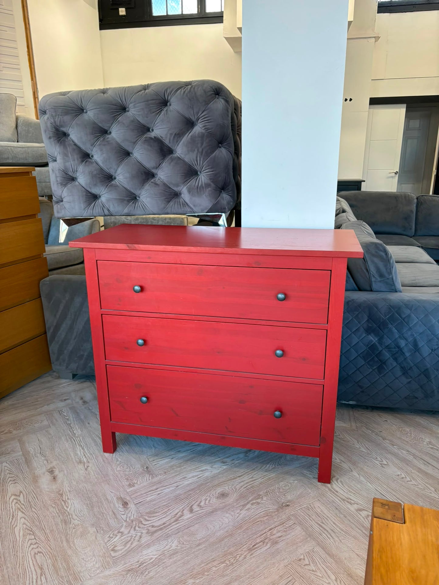Ikea Hemnes Red 3 Drawer Chest (discontinued colour)#