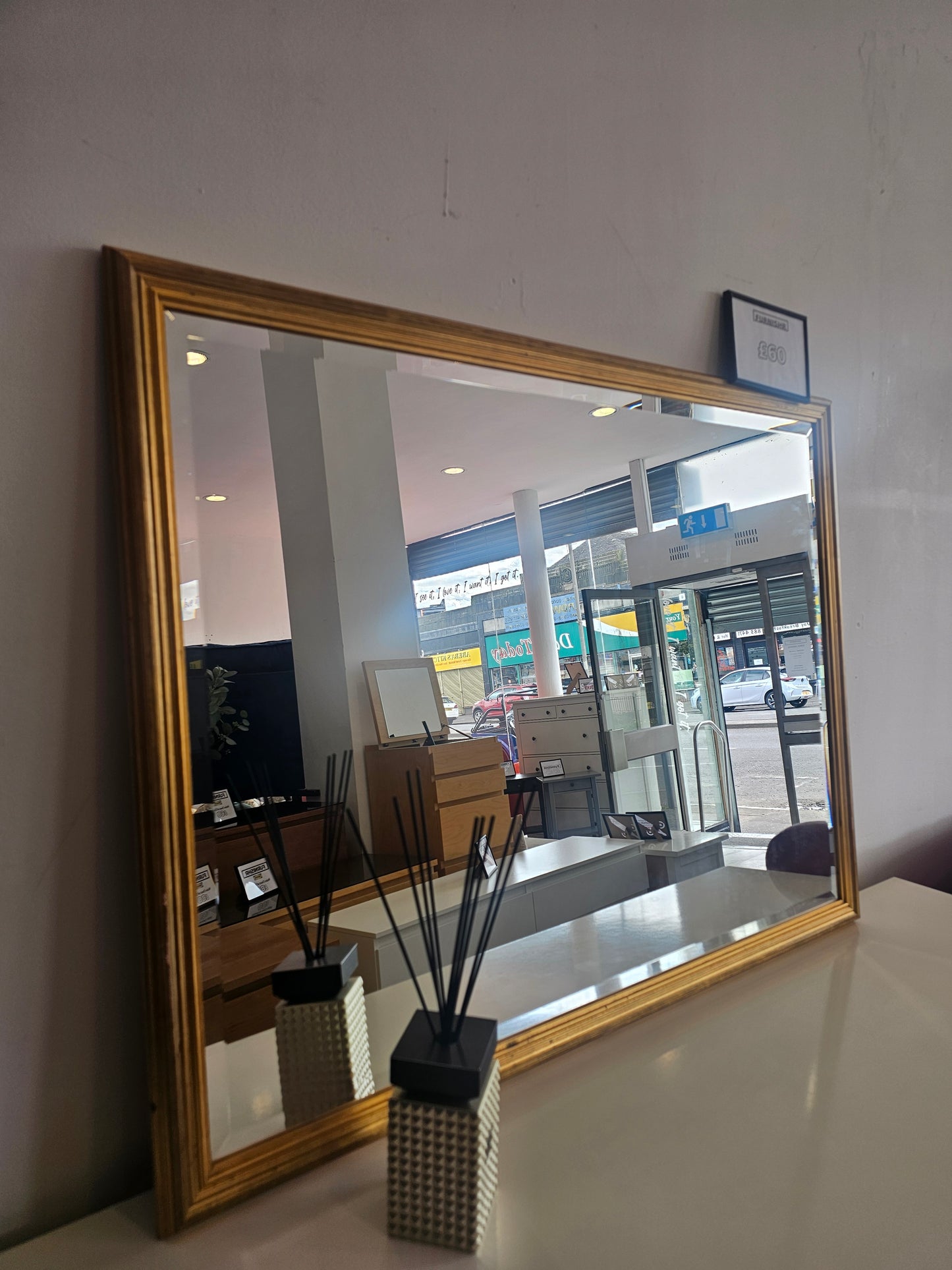 Large Gold Frame Mirror 110cm by 84cm