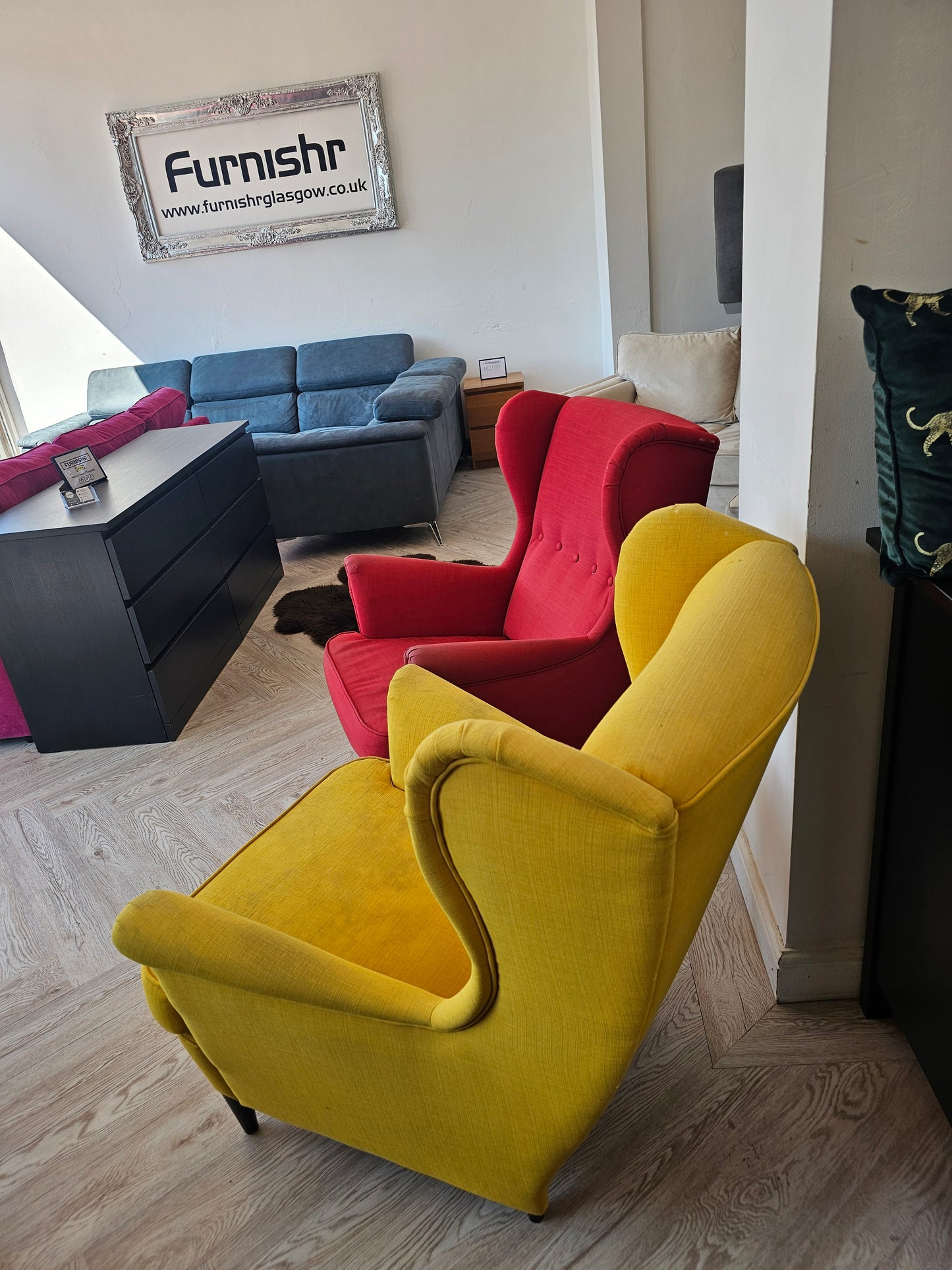 FREE FREE FREE Ikea Strandmon Red & Yellow Chairs (need cleaned)
