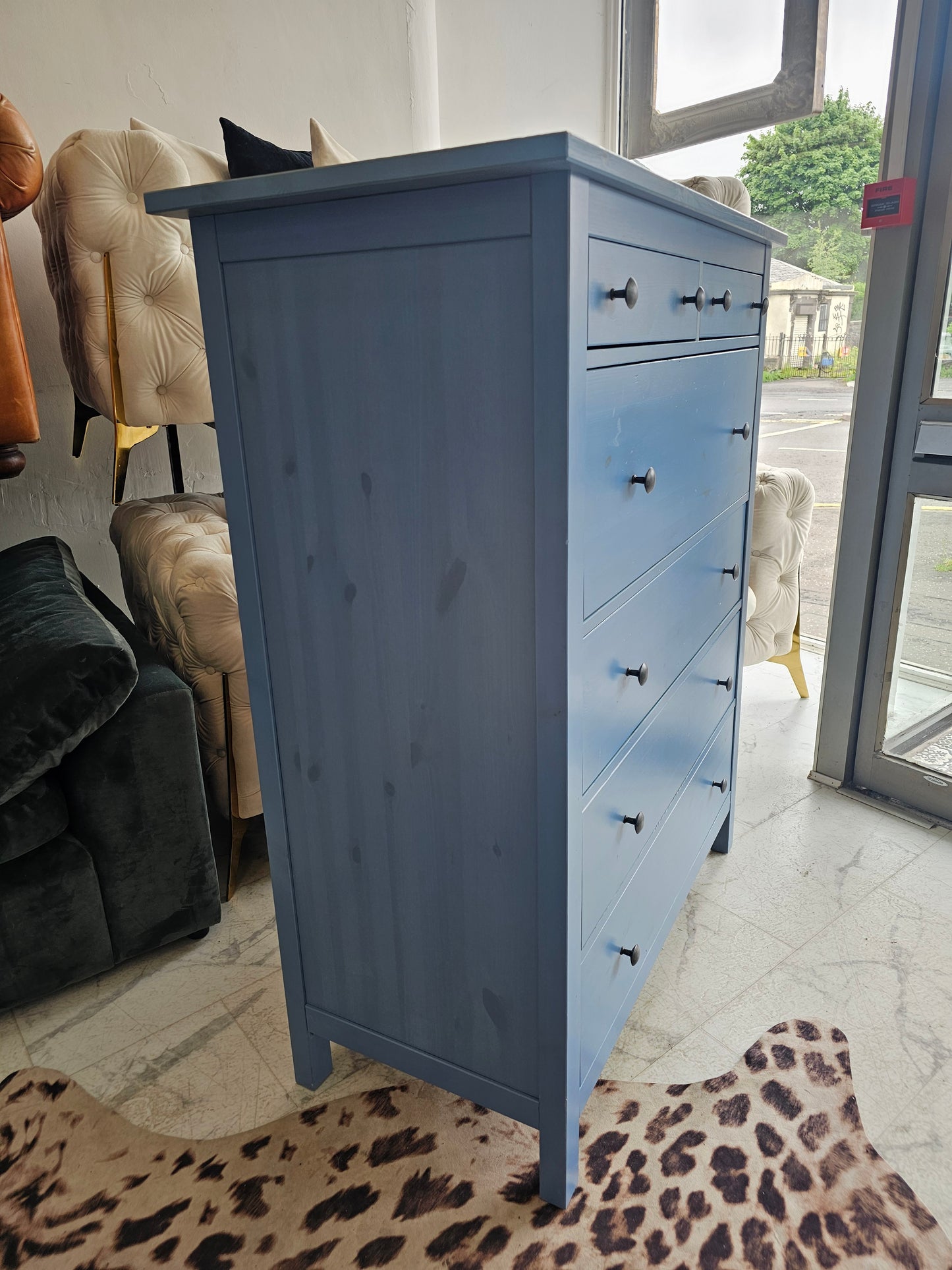 Ikea Hemnes (Discontinued Blue)Blue 6 Drawer Chest T