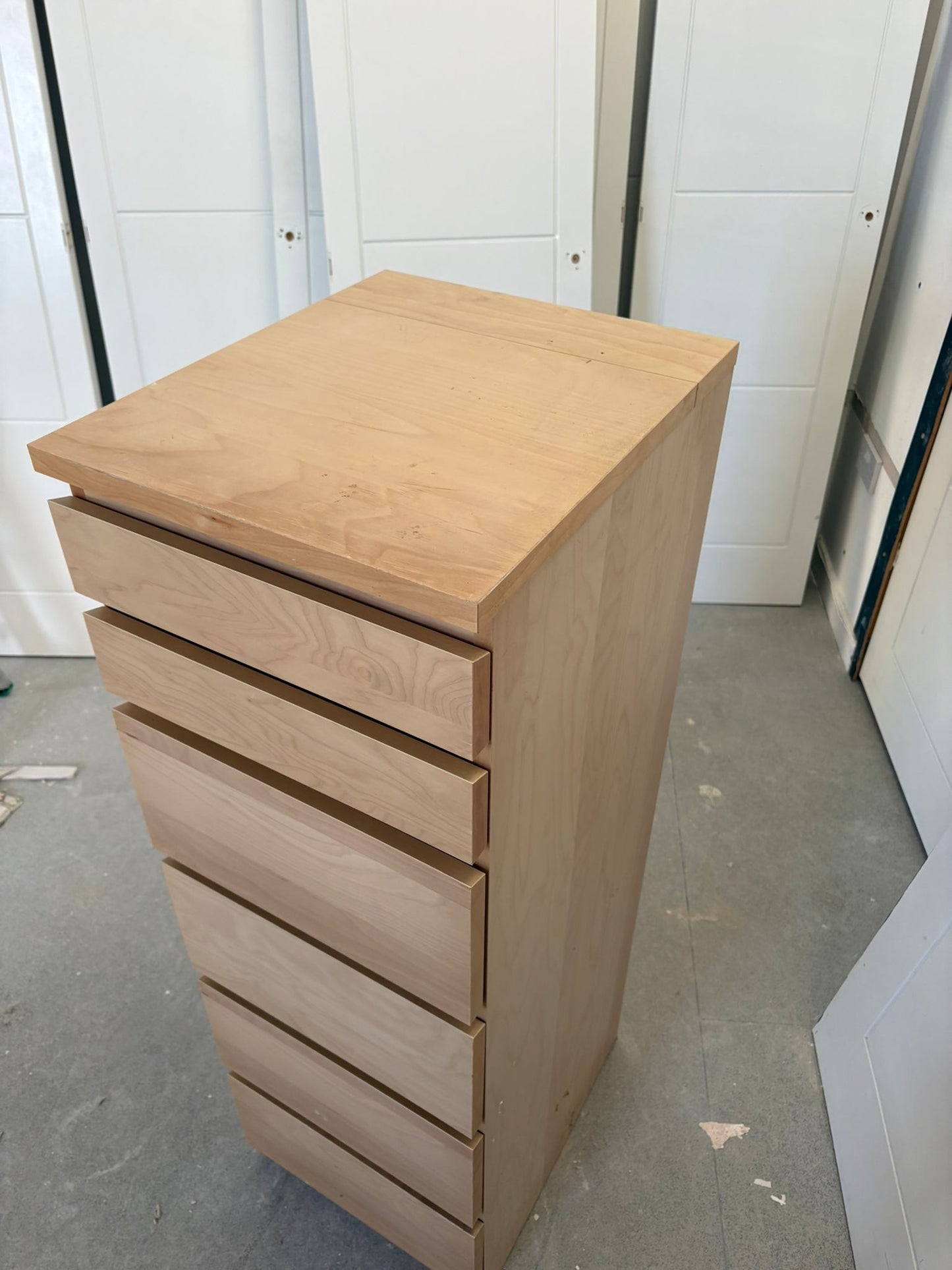 Ikea Malm Beech Tallboy Drawers with Mirror T