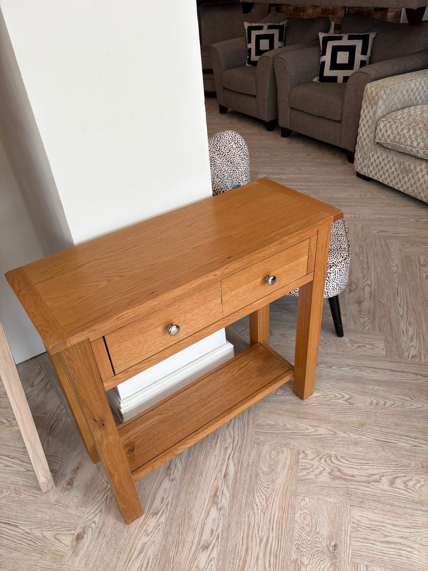 Oak World Console Table 80cm width #
