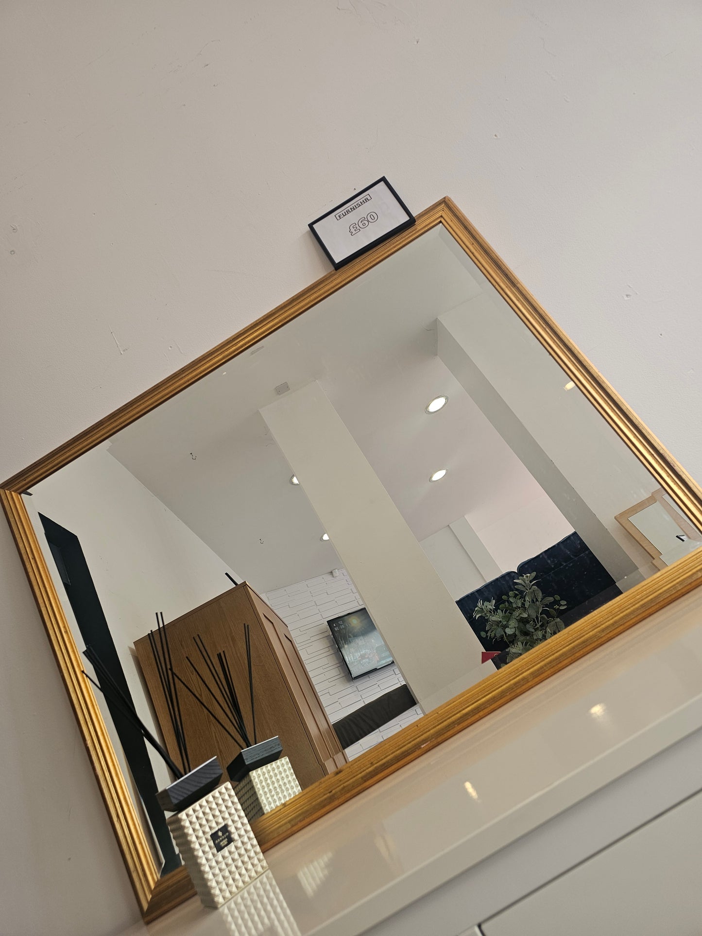 Large Gold Frame Mirror 110cm by 84cm