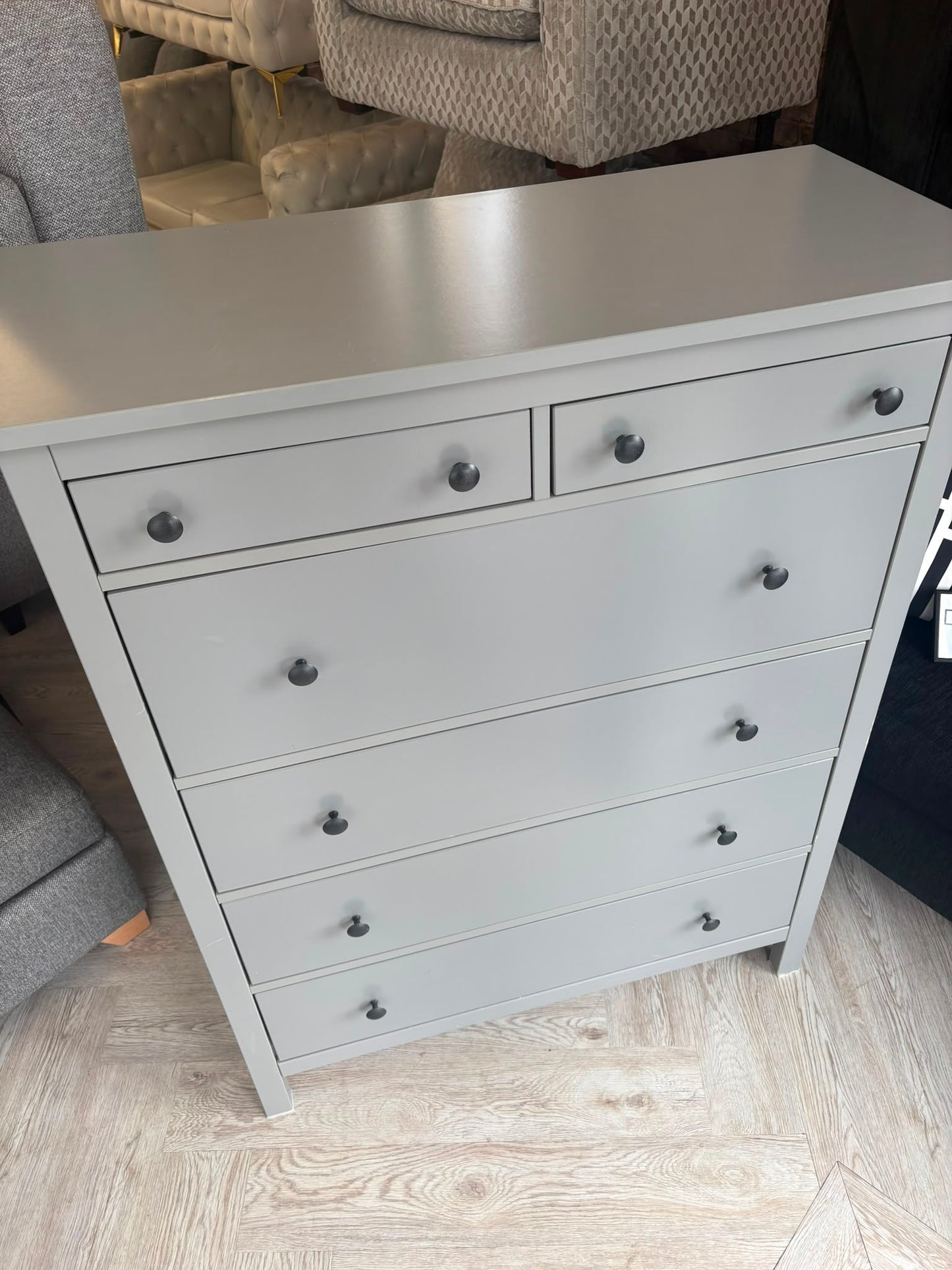 Ikea Hemnes Grey 6 Drawer Chest #