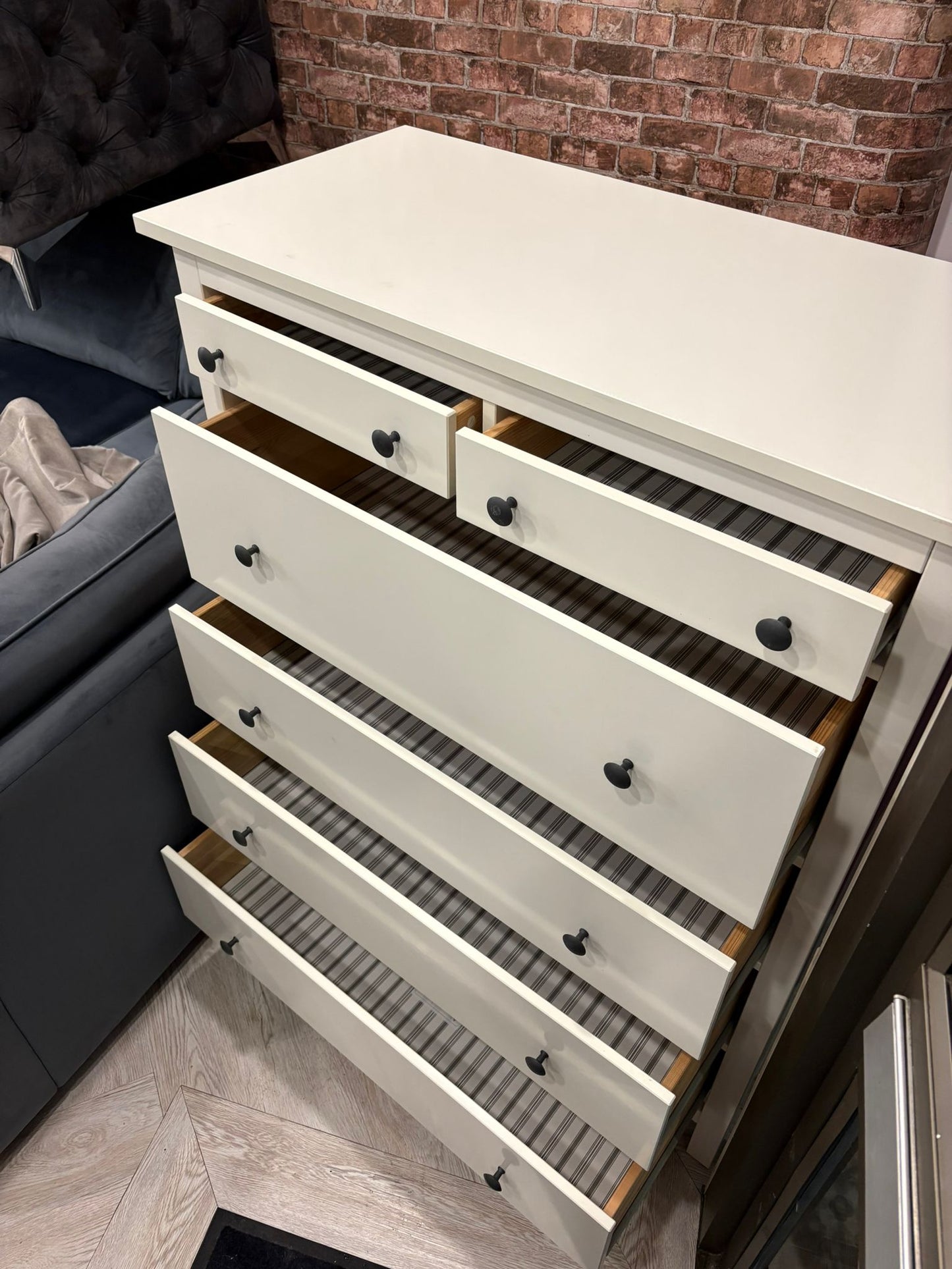 Ikea Hemnes White 6 Drawer Chest #