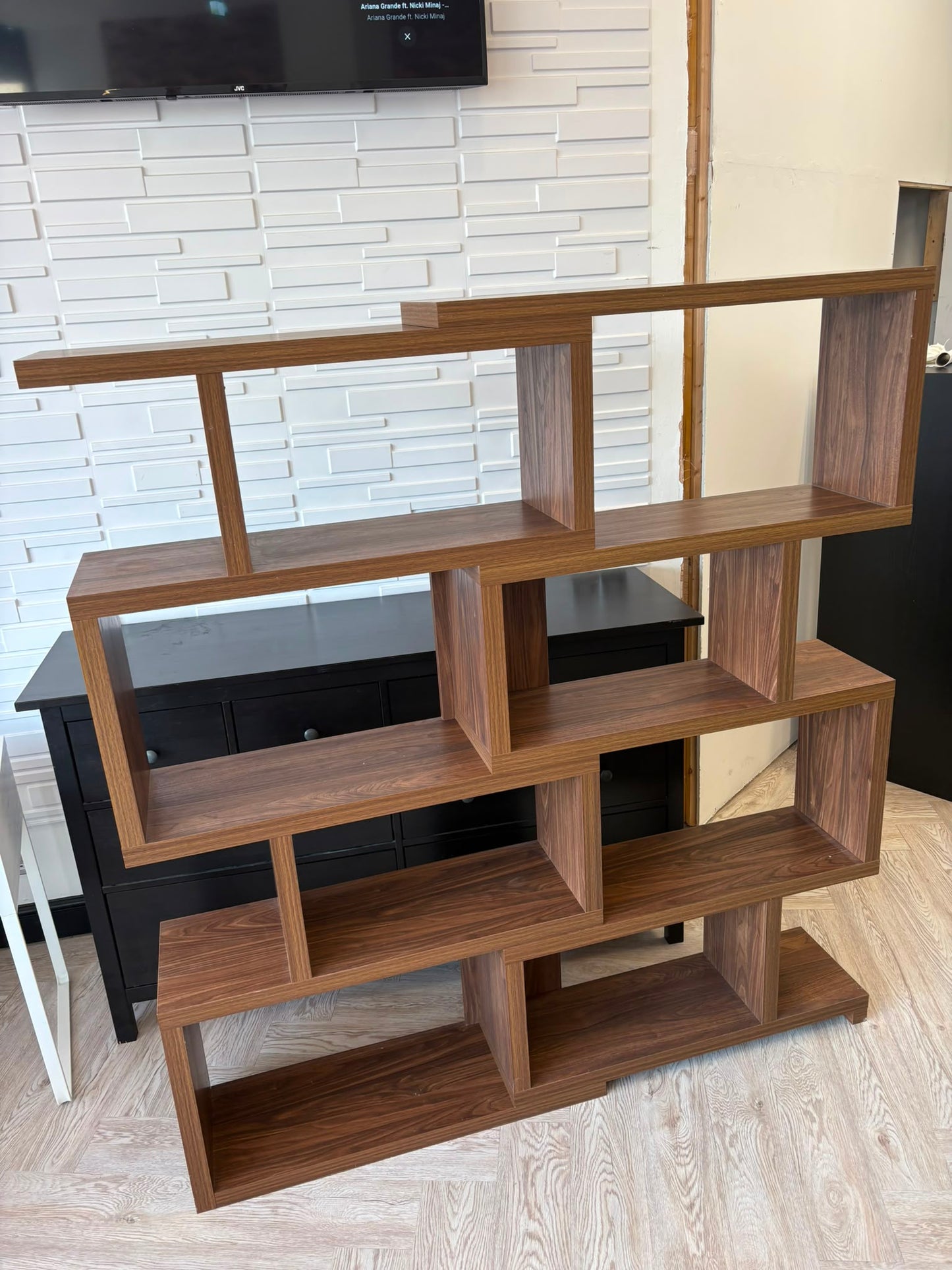 NEXT Dark Bronx Oak Effect Display Shelf