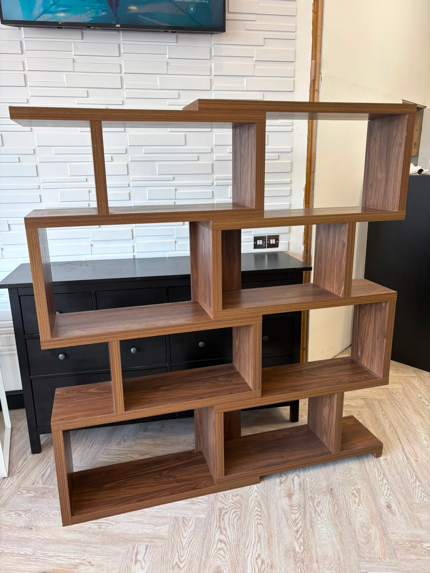 NEXT Dark Bronx Oak Effect Display Shelf