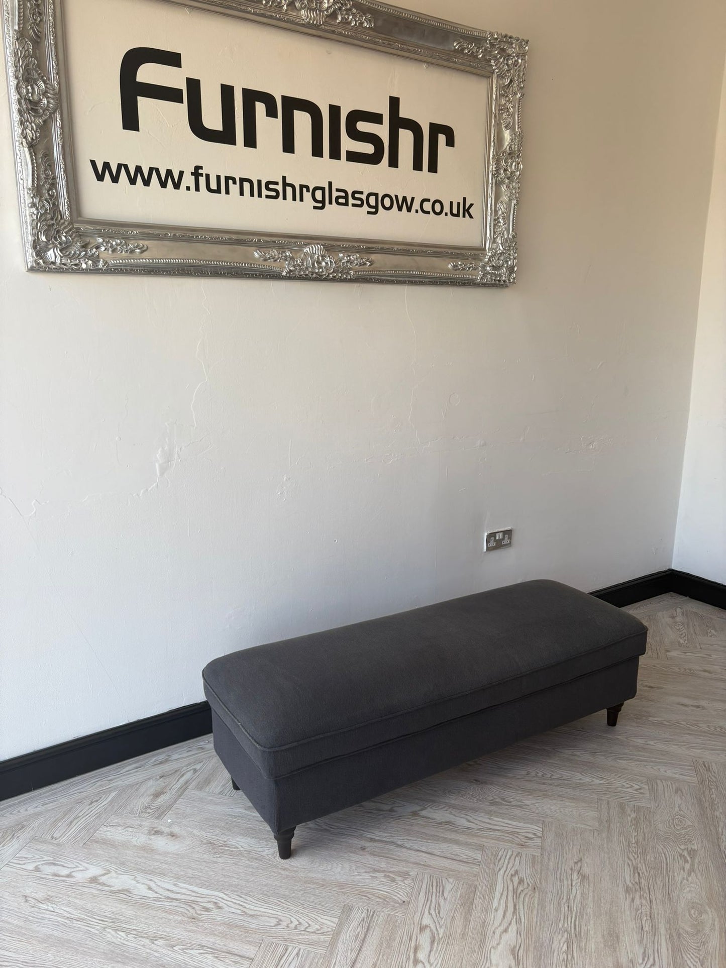 Ikea Esseboda Large Grey Bench Footstool with Storage @