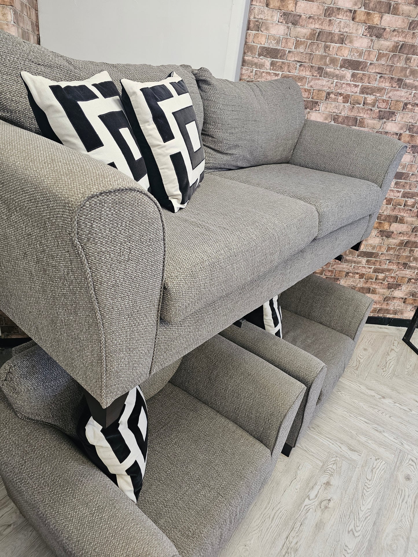 SCS Theo Greige 3 Seater Sofa & 2 Armchairs @