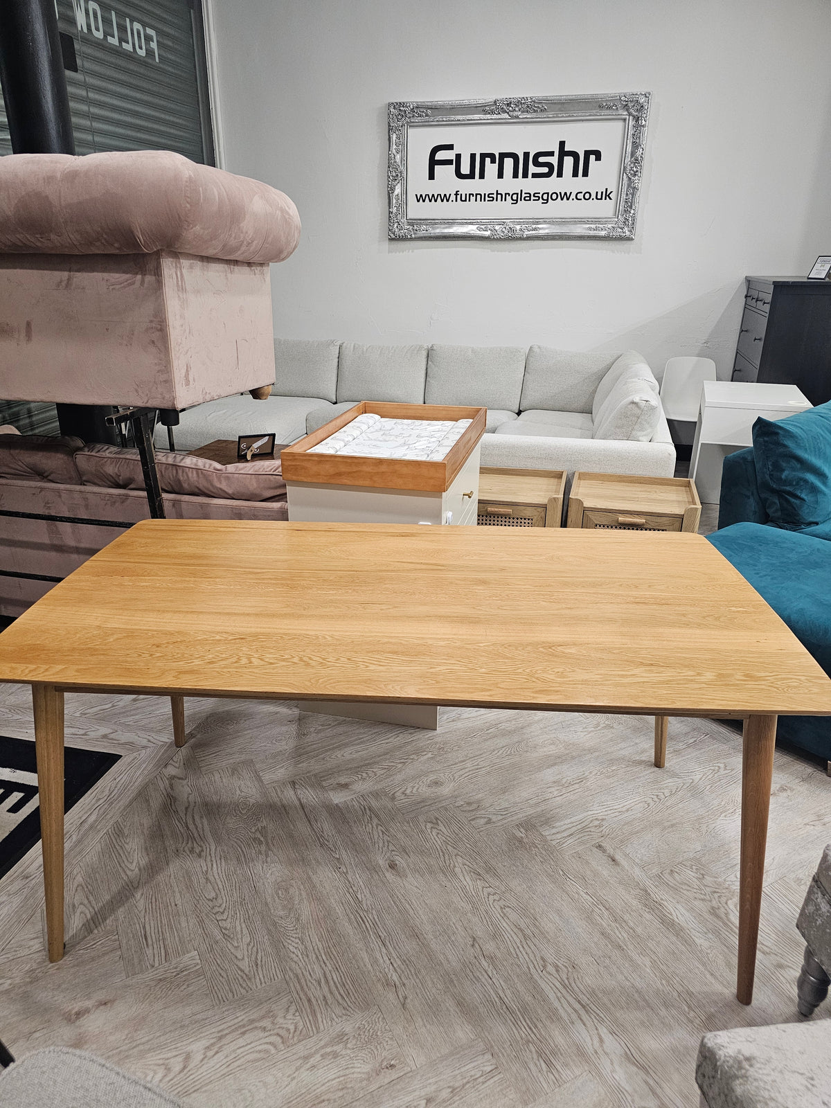 FREE Large Oak Veneer Dining Table