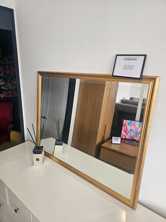 Large Gold Frame Mirror 110cm by 84cm