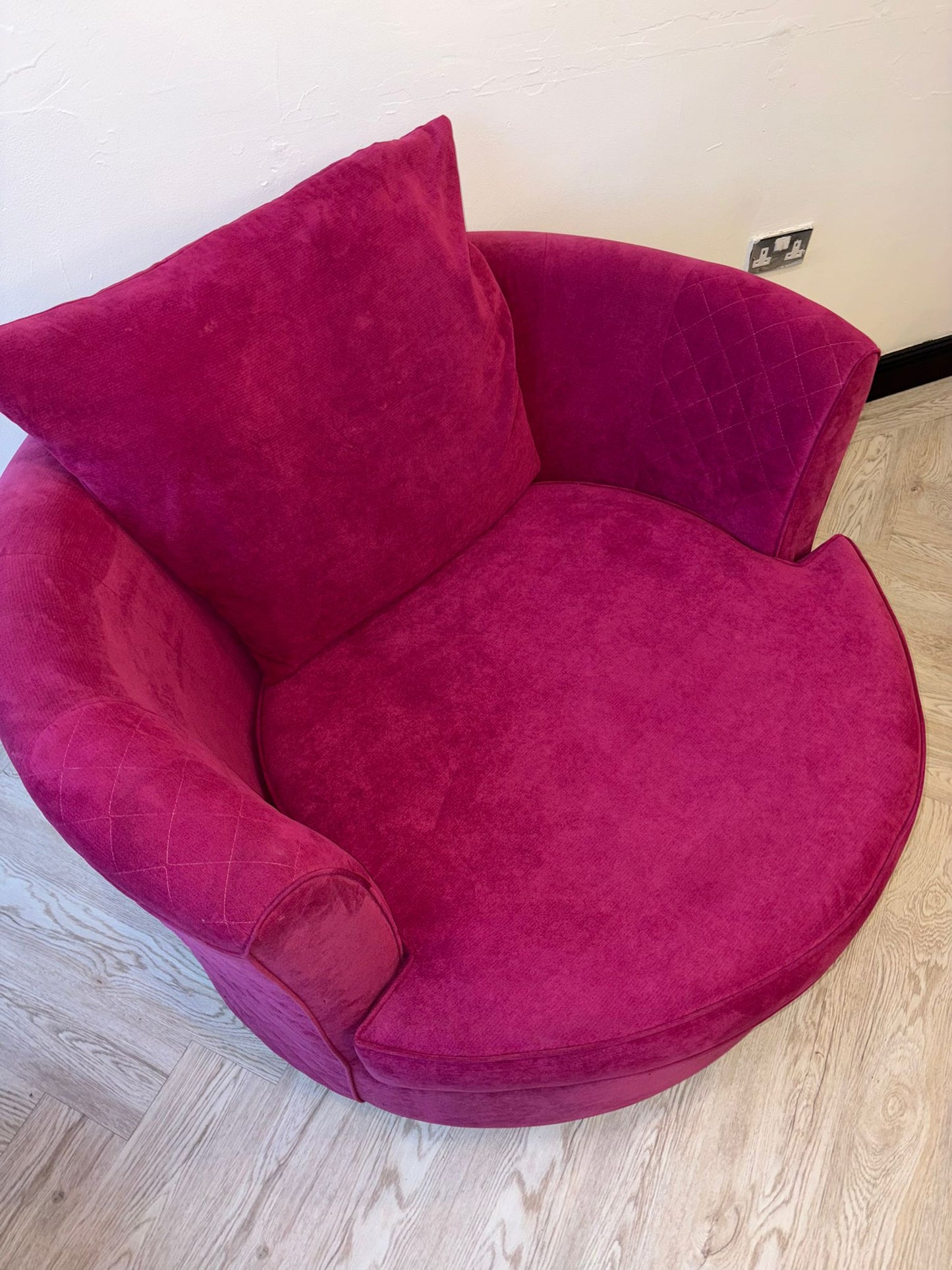 DFS Orka Large Swivel Chair in Hot Pink (matching corner Sofa also available)#
