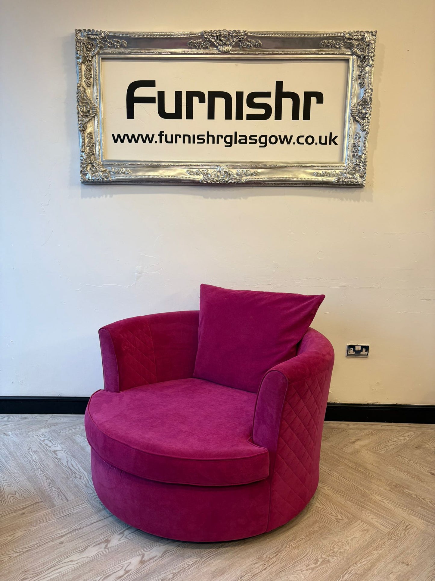 DFS Orka Large Swivel Chair in Hot Pink (matching corner Sofa also available)#