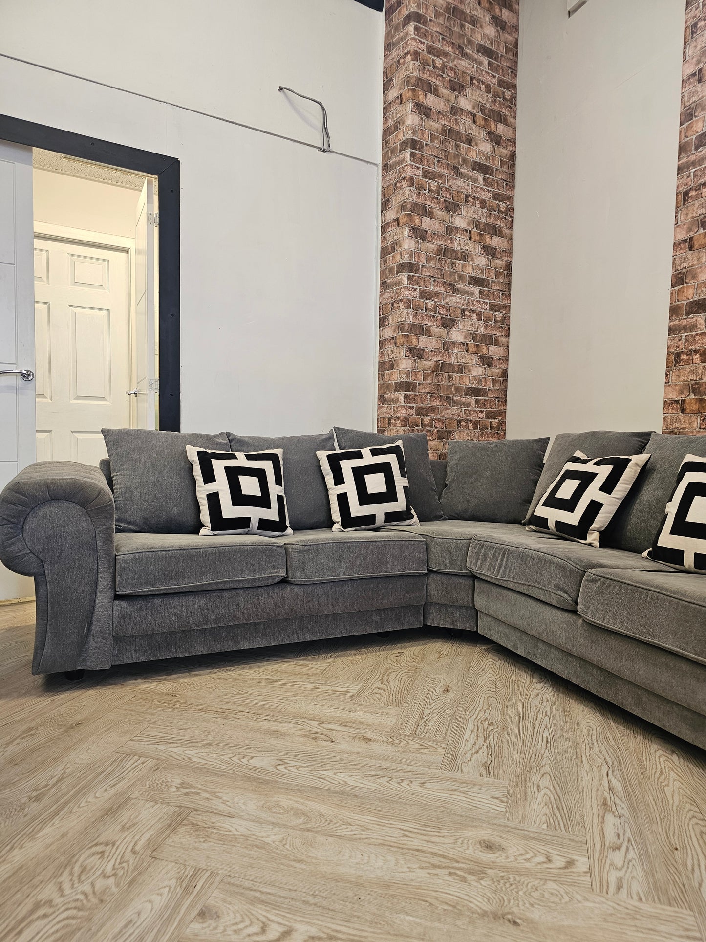 Verona Grey Corner Sofa #