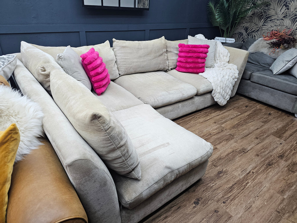 Champagne Left & Right Hand Corner Sofa