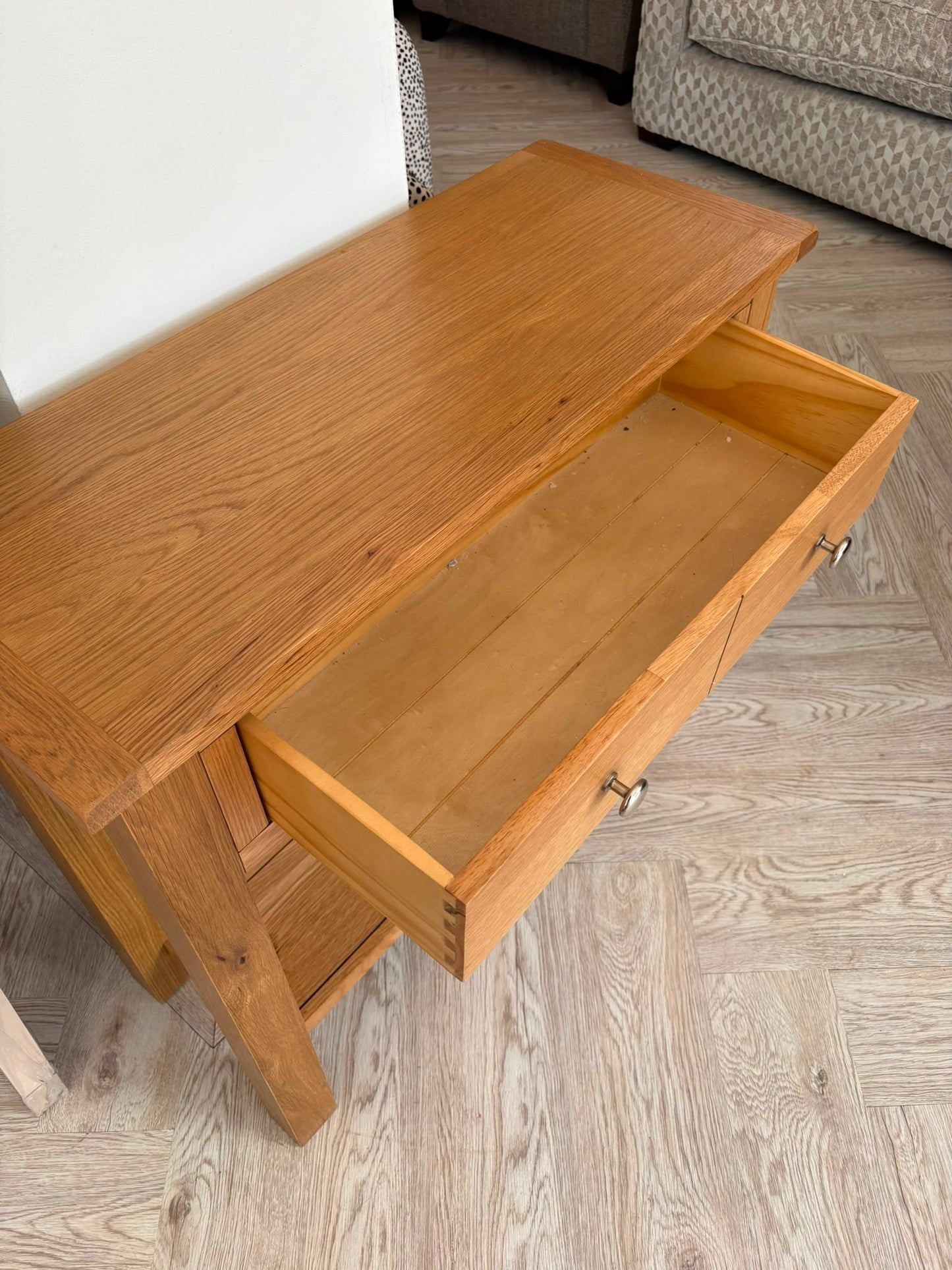 Oak World Console Table 80cm width #