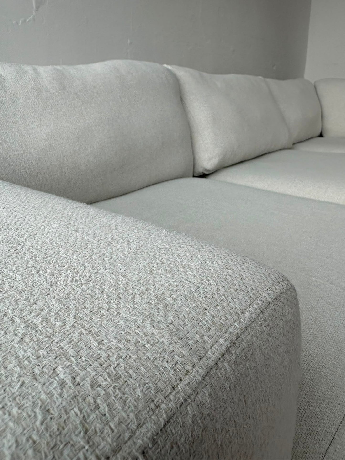 DFS Lexia Cream Fabric Corner Sofa #