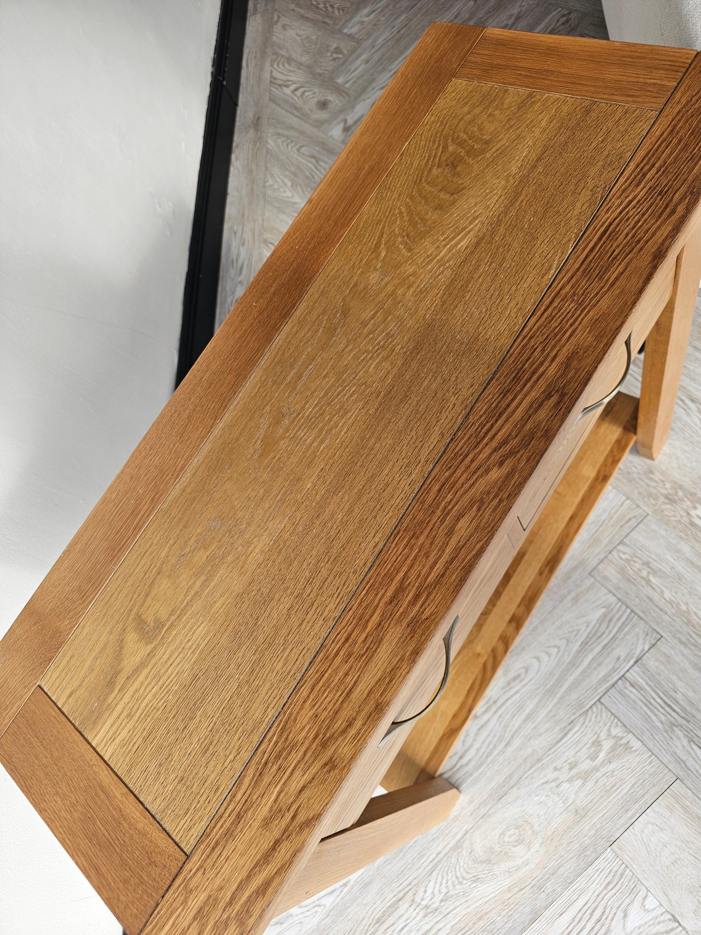 Oak Console Table 85cm width @#