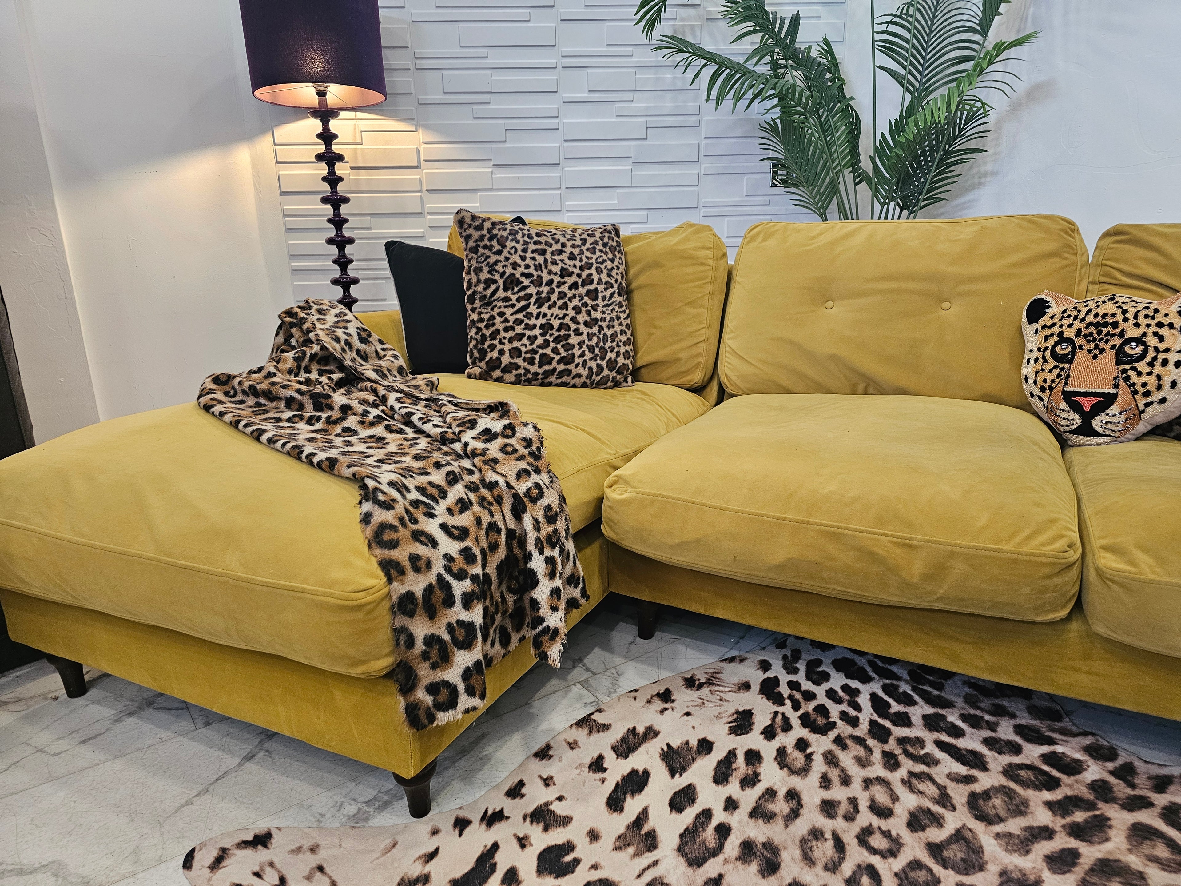DFS Joules Mustard Corner Sofa