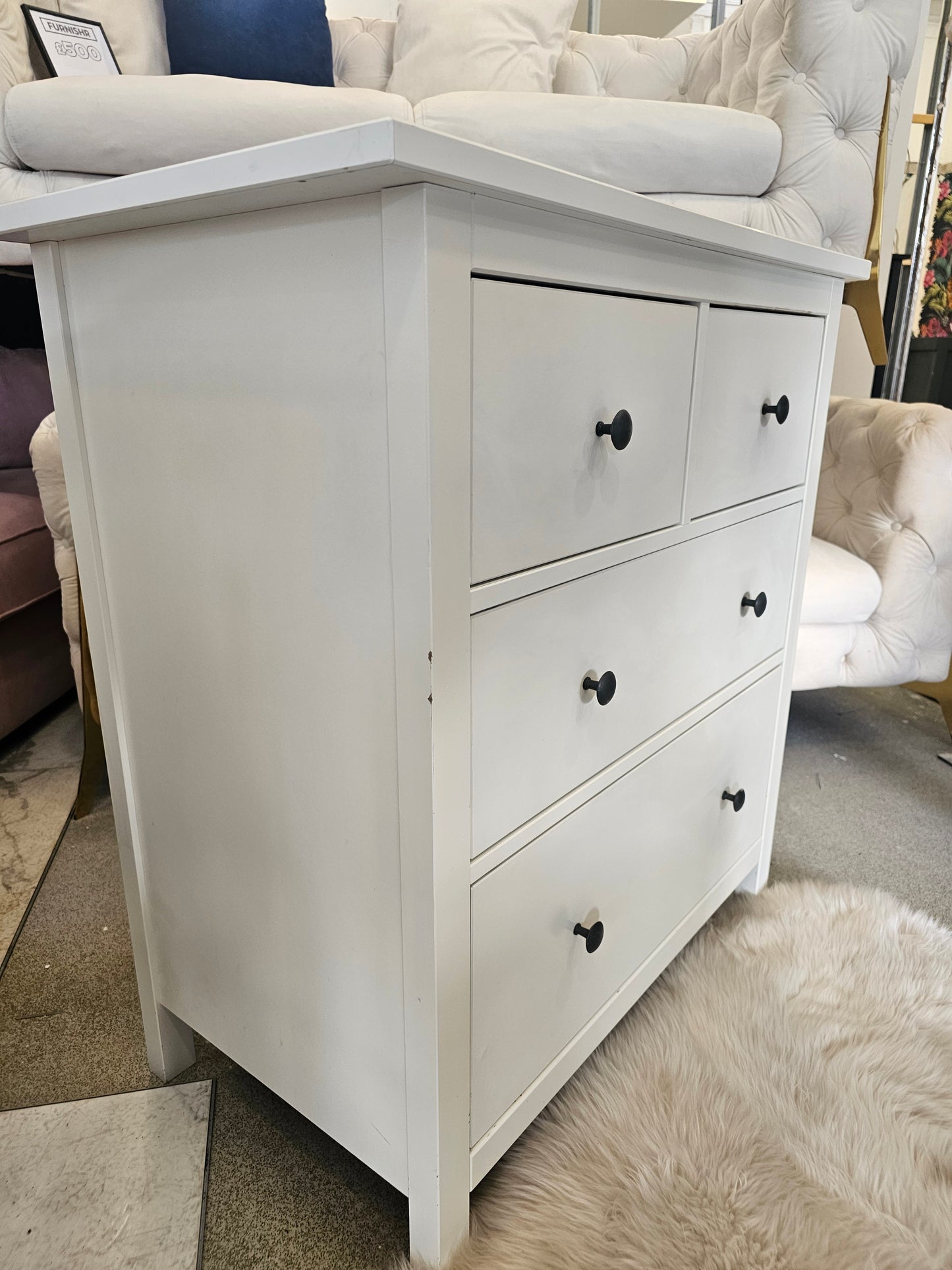 Ikea Hemnes White 4 Drawer Chest (discontinued) A