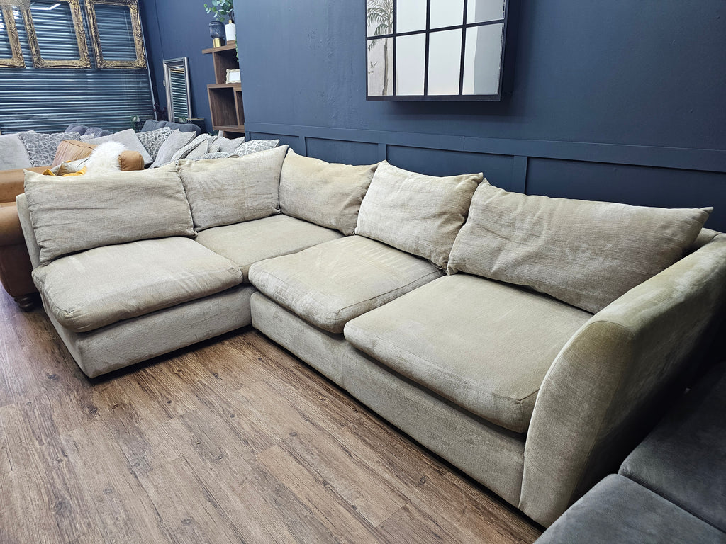 Champagne Left & Right Hand Corner Sofa