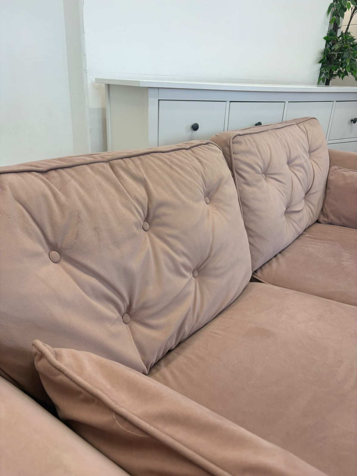 ScS Hoxton Plush Blush Pink 2 Seater Sofa & Chair #