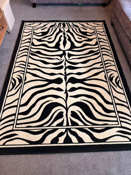 Zebra Rug 230cm by 160cm