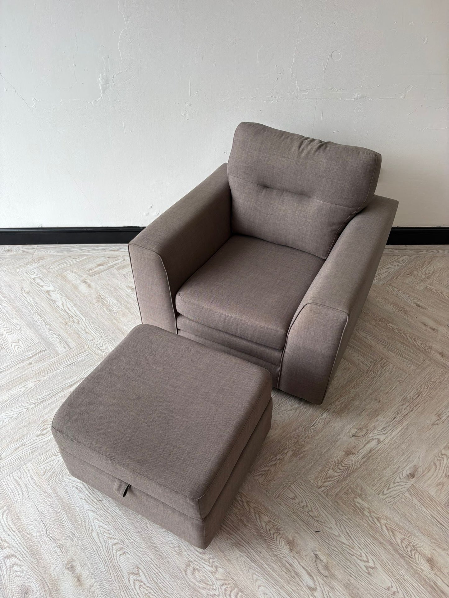 DFS Kian Taupe Chair & Ottoman (matching sofas available)@#