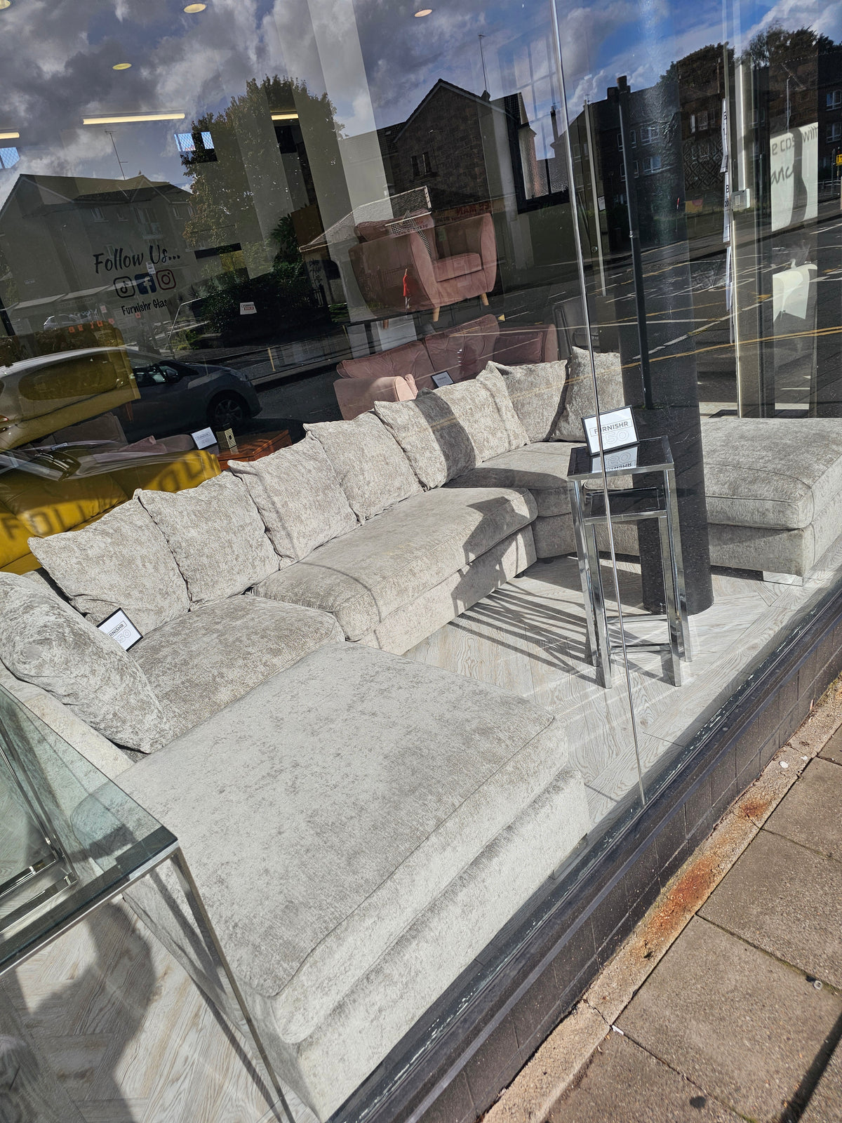 Sofaclub Bishop U-Shape Sofa in Frosty Mink Chenille @