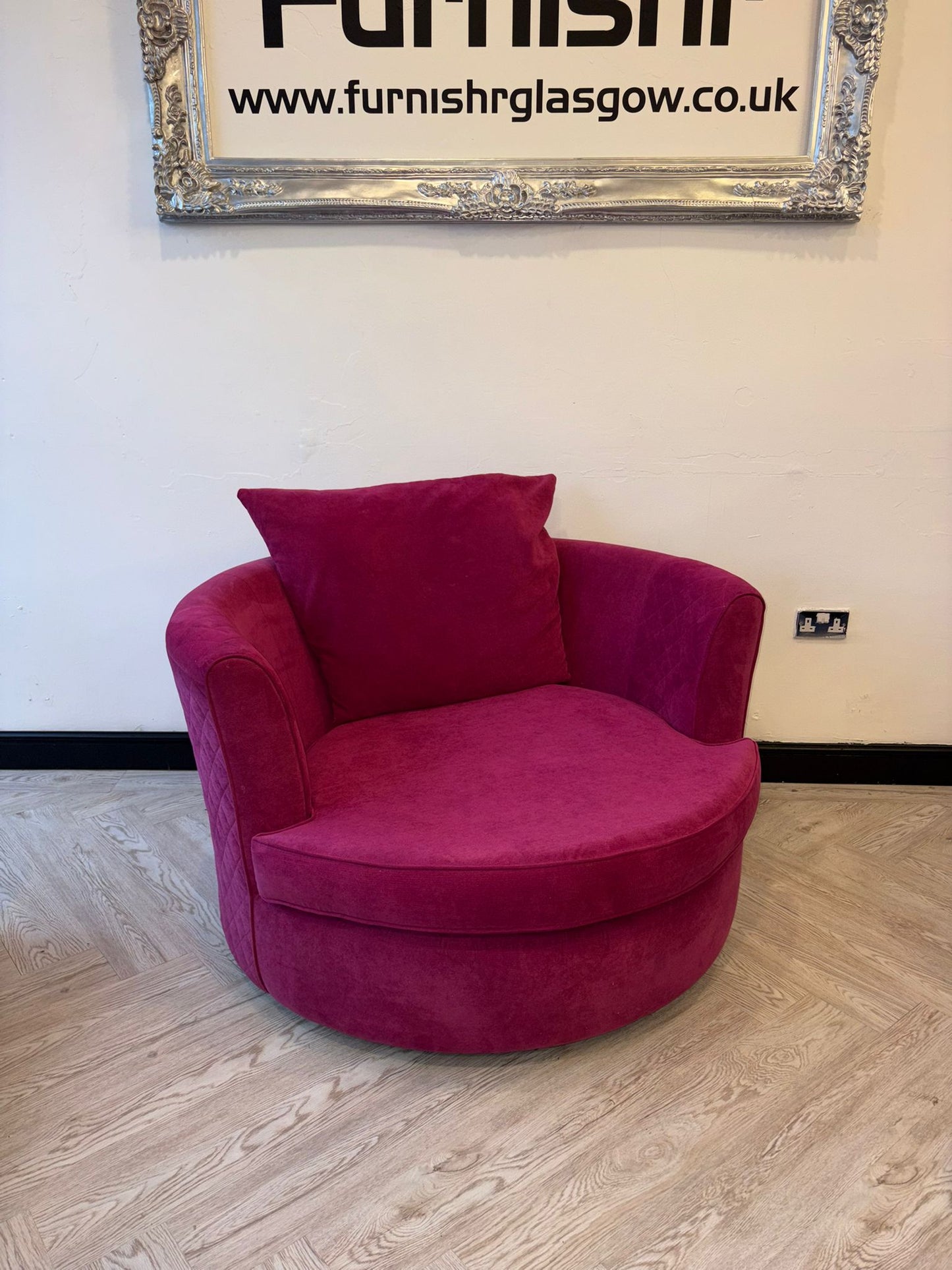 DFS Orka Large Swivel Chair in Hot Pink (matching corner Sofa also available)#