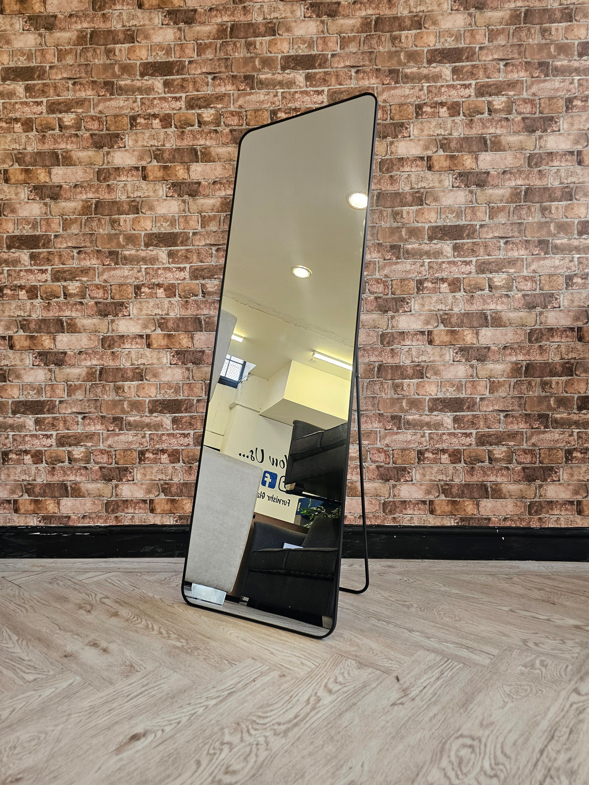 Floor Standing Mirror with Black Frame @#