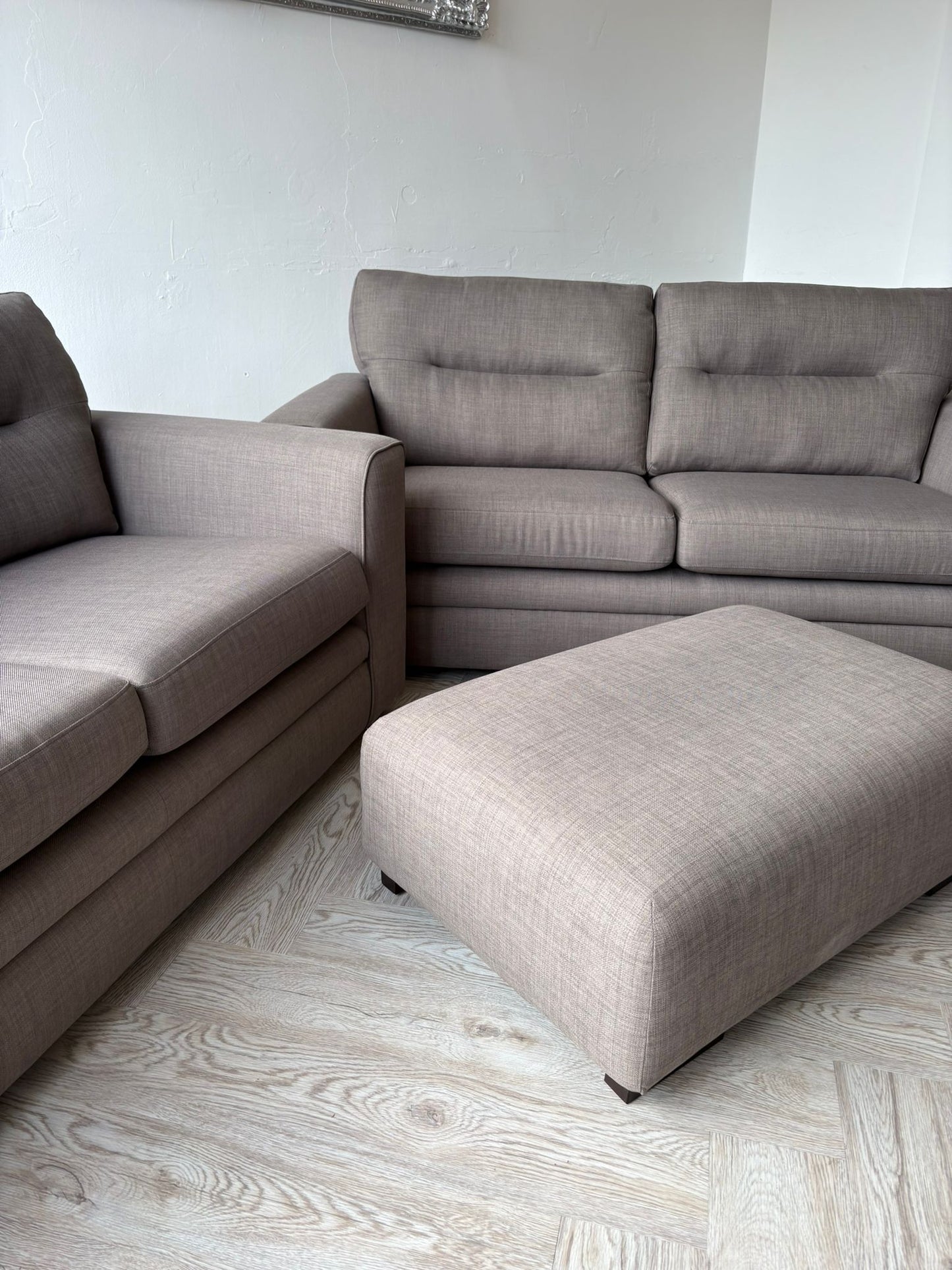 DFS Kian Taupe 3&2 Seater Sofas & Footstool (matching chair & ottoman available)@#