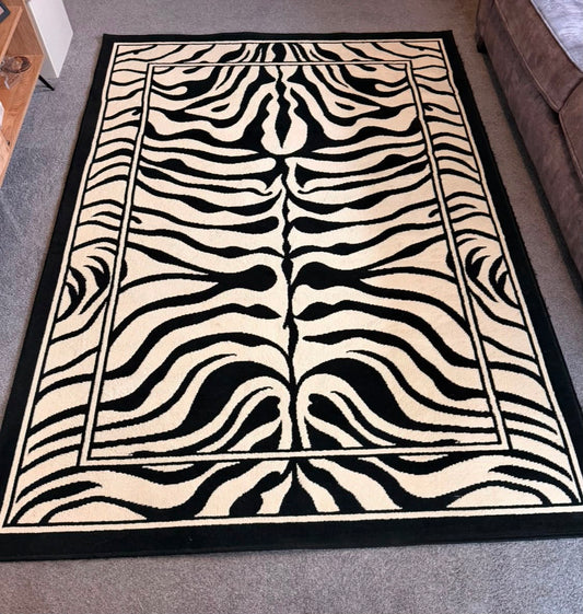 Zebra Rug 230cm by 160cm