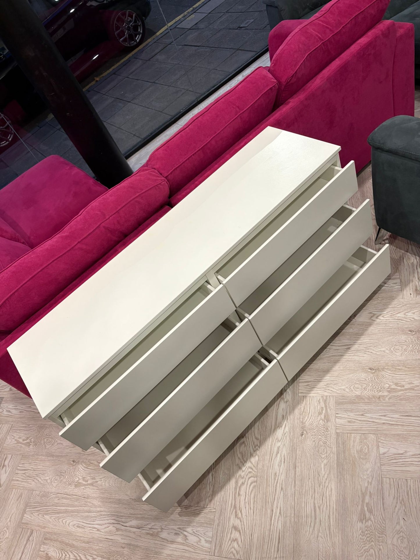 Ikea KULLEN White 6 Drawer Chest (smaller version of Malm)@
