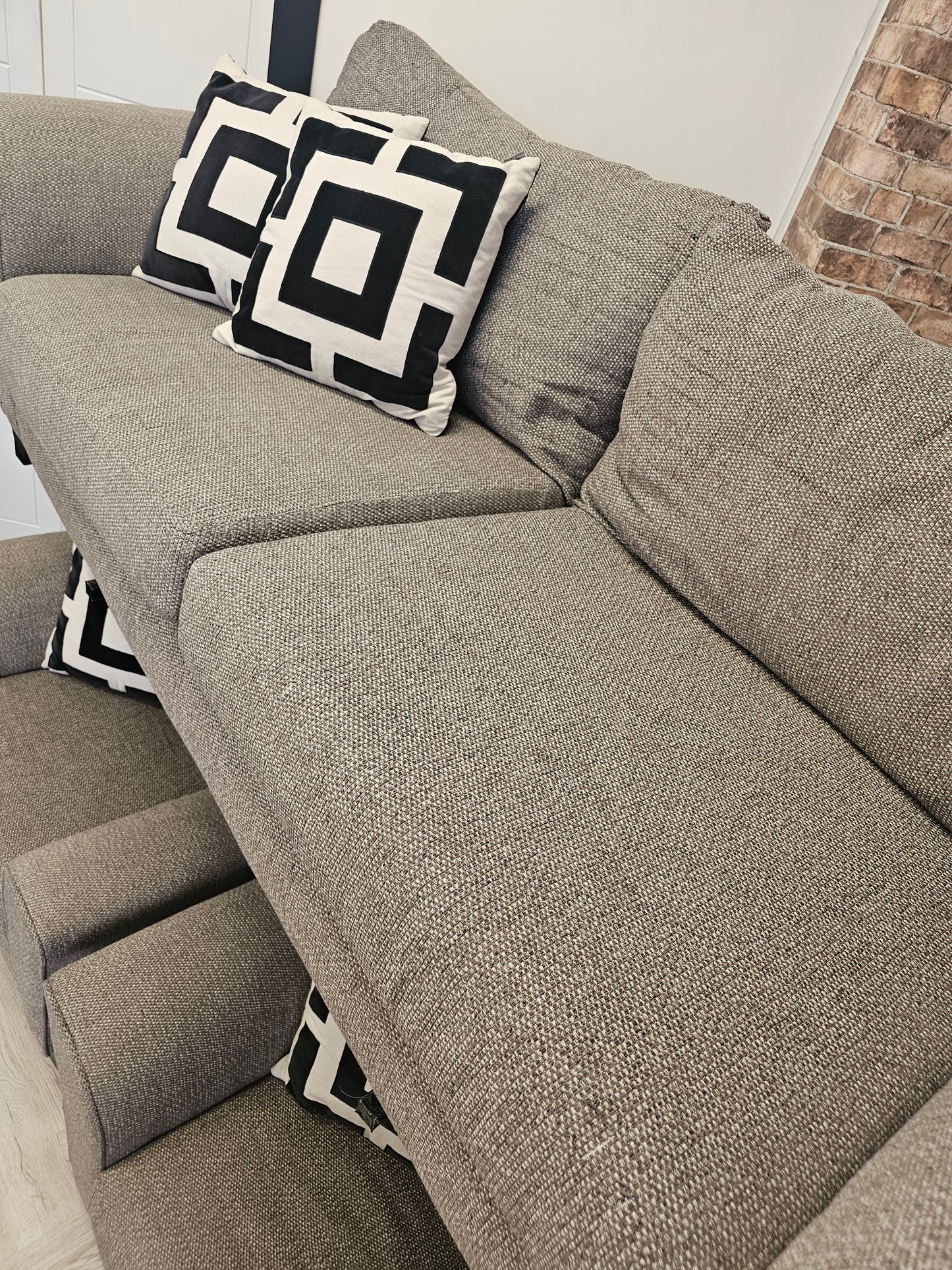 SCS Theo Greige 3 Seater Sofa & 2 Armchairs @