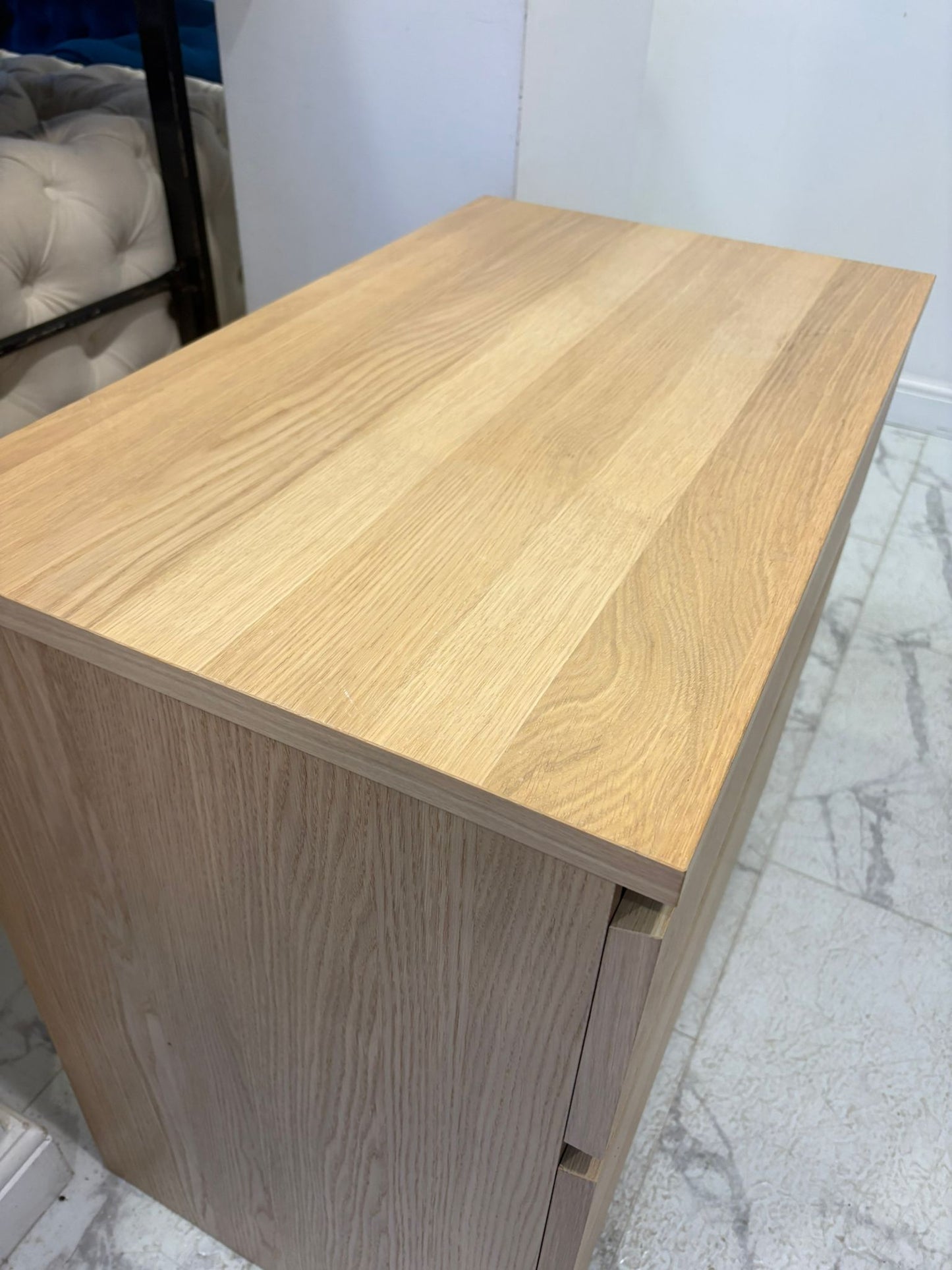 Ikea Malm White Oak 3 Drawer Chest T