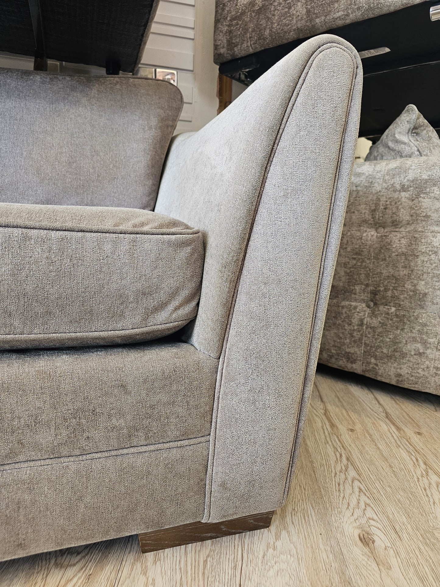 Grey Fabric 3&2 Seater Sofas @